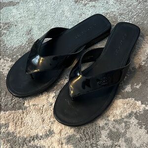 Coach Glossy Black Women's Sandals